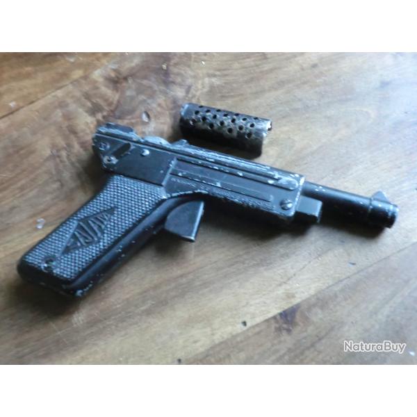 ancien pistolet a amorce  jouet tole  pour enfant / SAJAM