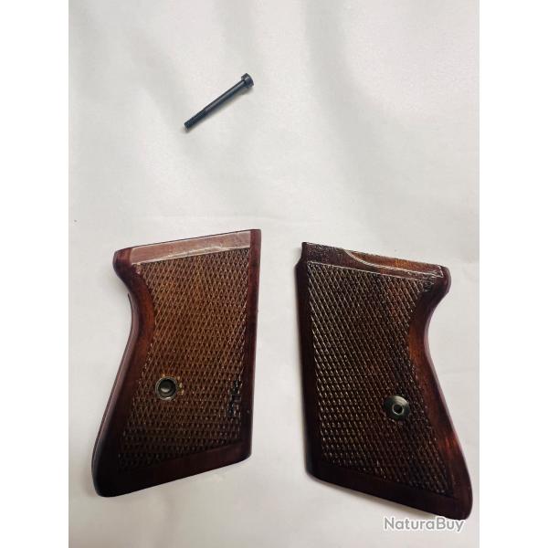 Plaquettes bois avec vis pour Walther PPK