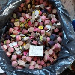 Lot de bourres et rondelles de fermetures calibre 12.