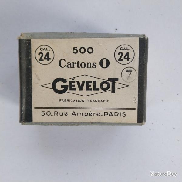 1 bo�te de bourres et 3 bo�tes de 500 rondelles num�rot�es calibre 24 neuves.