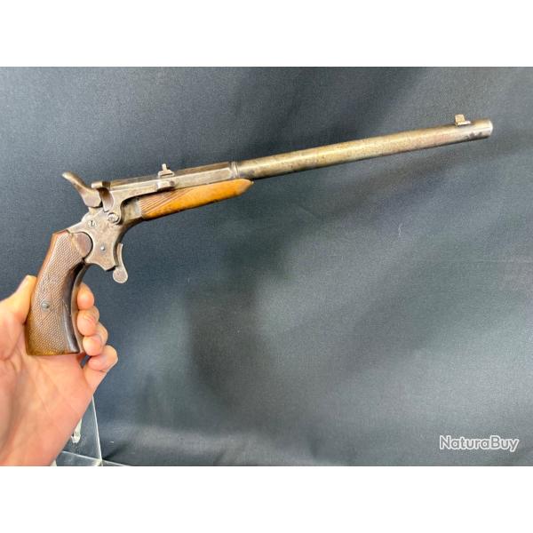 PISTOLET FABRICATION ALLEMANDE A 1 coup calibre 6mm flobert/22 short