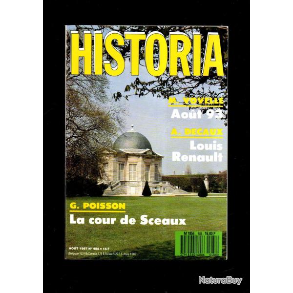 historia 488 aout 1987 , sceaux , l'or de guyane ,  1793, louis renault part 2, lauzun � pignerol