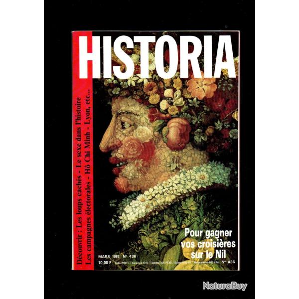 historia 436 mars 1983 , ho chi minh, darlan, les loups , lyon, jardins � la fran�aise ,car�me cuisi