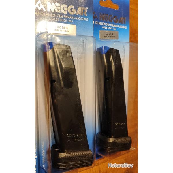 Chargeur CZ 75 B / 85 B / SP01 Shadow 1 , 2 - 9x19 - 19coups - Lot de 2