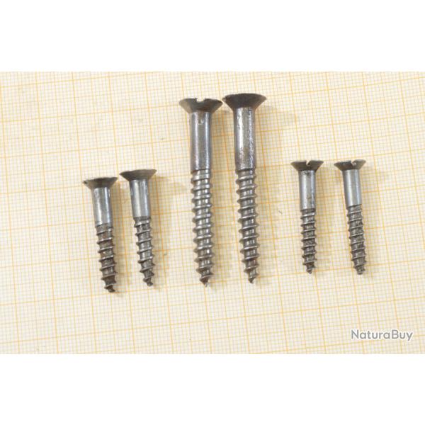 Lot de vis � bois, id�al restauration armes anciennes. Vis de plaque de couche, grenadi�re / battant