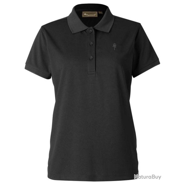 Polo Pinewood Ramsey Coolmax Femme Noir - M
