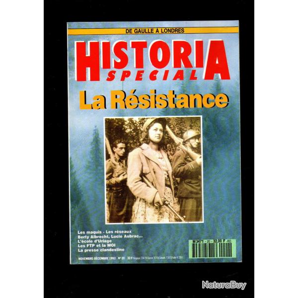 historia sp�cial 20 de 1992 la r�sistance , de gaulle � londres