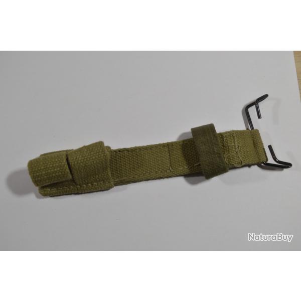 Gousset porte baionnette Anglaise clou ou Belge FAL, fabrication post WW2. ABL  toile  (23)