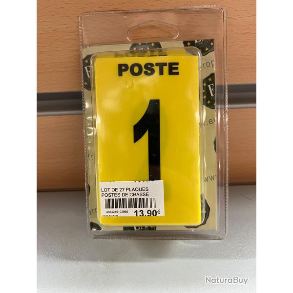 PLAQUE NUMEROT� POSTE JAUNE