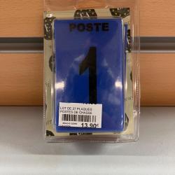 PLAQUE NUMEROT&Eacute; POSTE BLEU