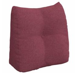 Coussin dos ergonomique tissu bordeaux 45x24x50 cm soutien confortable