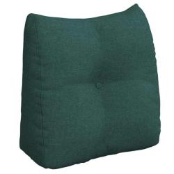 Coussin dos ergonomique tissu vert fonc&eacute; 45x24x50 cm soutien confortable
