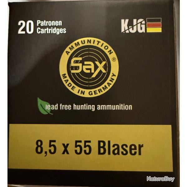 Munitions SAX calibre 8,5 x 55 blaser KJG-SR 9,0g bo�te de 20 munitions