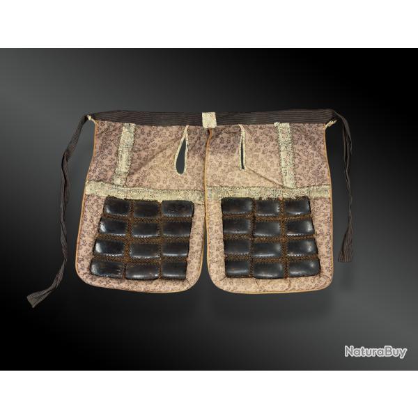 TABLIER D'ARMURE de SAMOURA� � HAIDATE KAWARA � OU � HAIDATE � Japon, P�riode fin Edo