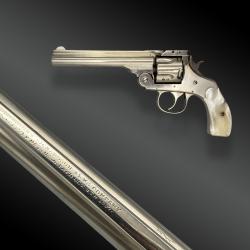 REVOLVER HARRINGTON RICHARDSON, DA, NICKEL&Eacute; ET NACRE &Eacute;tats Unis - XIX&egrave;me