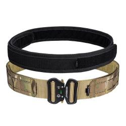 Ceinture Tactique MOLLE 2" + Ceinture Int&eacute;rieure 1.75" - Nylon Haute Qualit&eacute; Boucle M&eacute;tal D&eacute;gagement