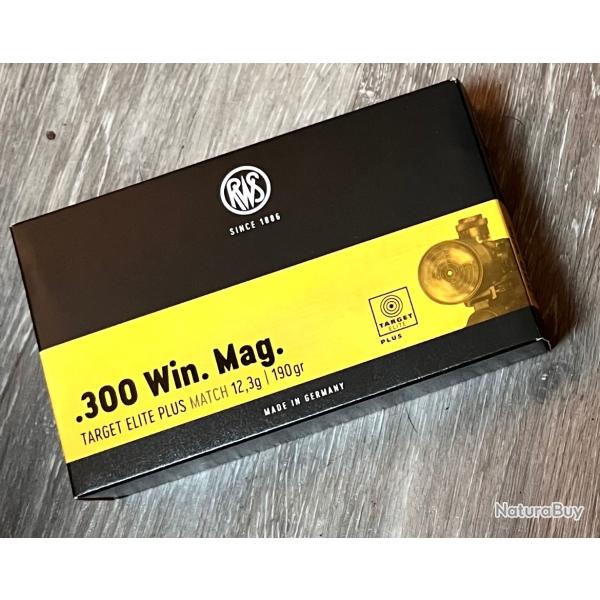 Target �lite plus rws 300 win mag 190 grains-lot de 16 boites de 20