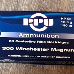 Partizan PPU 300 win mag 190 grains-lot 4 boites de 20