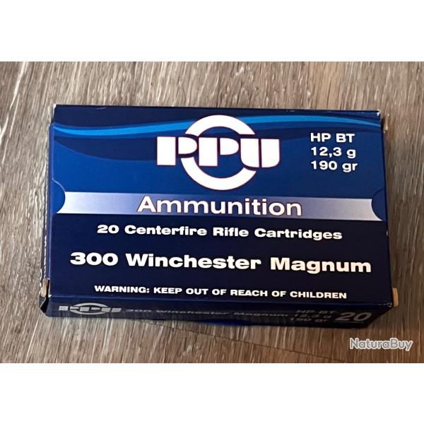 Partizan PPU 300 win mag 190 grains-lot 4 boites de 20