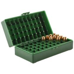CALIBRE 45 ACP, 10mm auto, .40 S&W BOITE A CARTOUCHES 50 PLACES BOITE A MUNITIONS 50 COMPARTIMENTS
