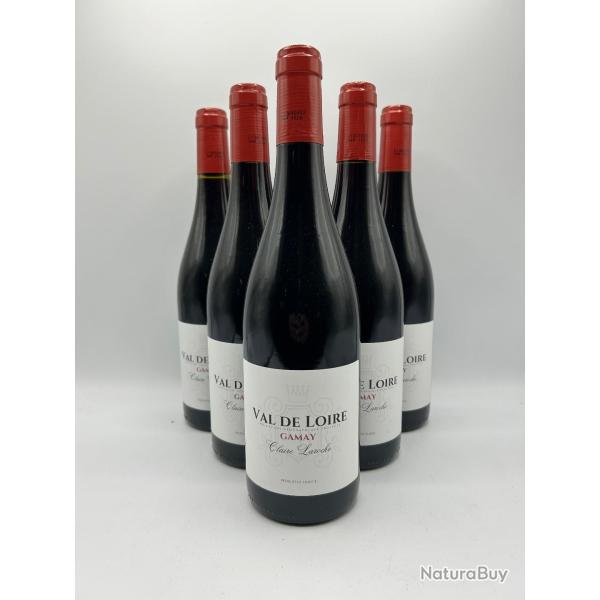 Vente Flash ! 2023 Claire Laroche IGP Val de Loire Gamay Vin Rouge - 6 Bouteilles