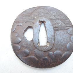 207- lot tsuba en fer pour katana ou wakisashi, sabre  japonais