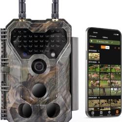 Cam&eacute;ra de Chasse P300 WiFi Bluetooth 64MP Double Antenne 50 m Vision Nocturne I D&eacute;tection 0,1 IP66