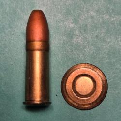 Une cartouche Suisse mod&egrave;le 1882 Revolver 7,5 x 23.5 R poudre noire balle blind&eacute;e