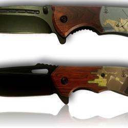 LOT 2 COUTEAUX PLIANT CHEVAUX ET TAUREAUX