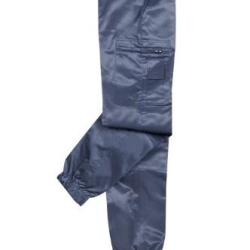 PANTALON SATIN&Eacute; MARINE UNI 50