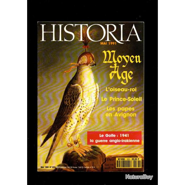 historia 533 1991, golfe 1941 guerre anglo-irakienne, fauconnerie, gaston f�bus, avignon, r�sistance