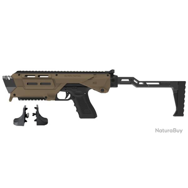 Kit de conversion MX1 pour Glock - Meta Tactical - TAN avec Rail Inf�rieur et Repose Pouces