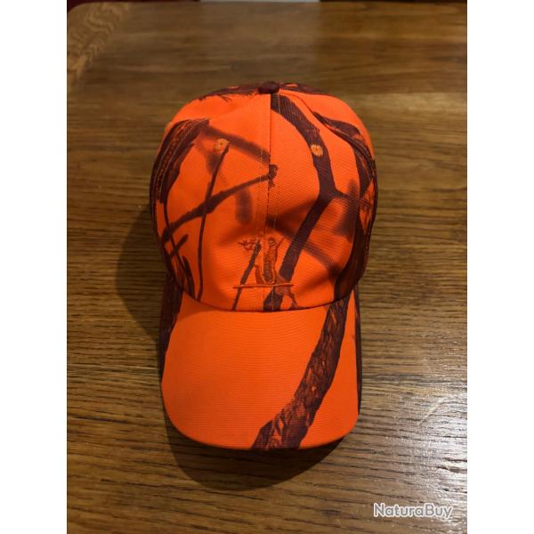 Casquette camouflage orange