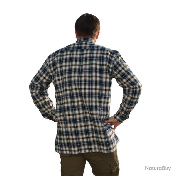 Chemise longue � carreaux bleu Chevron taille L � 2XL 2XL