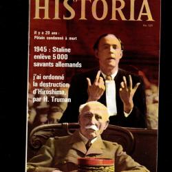 historia 225 1965, j'ai ordonn&eacute; la destruction d'hiroshima, mers el k&eacute;bir, proc&egrave;s p&eacute;tain, j'&eacute;tais &agrave;