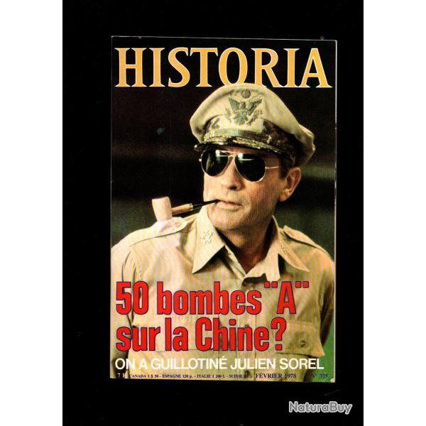 historia 375 1978, mac arthur il voulait bombarder la chine , photographie de spectres, julien sorel