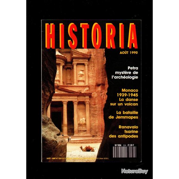 historia 524 1990, monaco 39-45, p�tra, jemmapes, henri fabre hydravion, baron rouge,ranavalona 1�re