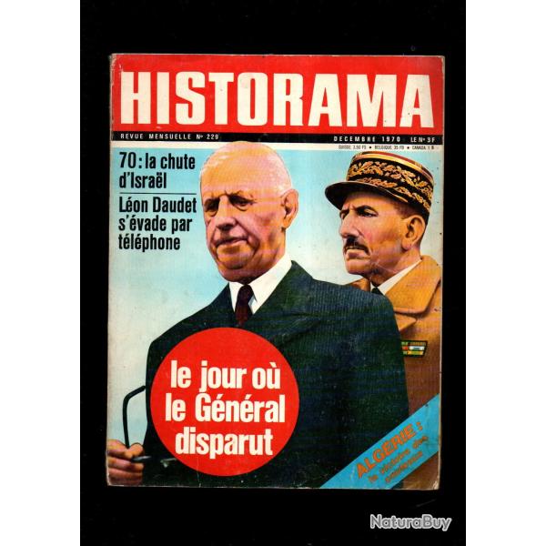 historama 229 1970, l�on daudet, alg�rie victoire des couteaux (terroristes)mai 68le g�n�ral dispara