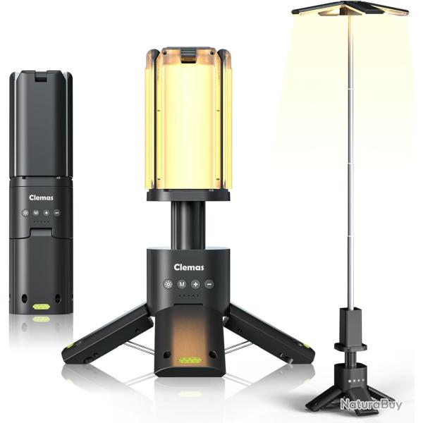 Lampe de Camping T�lescopique Rechargeable 14000mAh LED 1500 Lumens Tr�pied Stable �clairage Camping