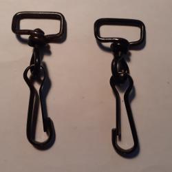 2 mousquetons tournant