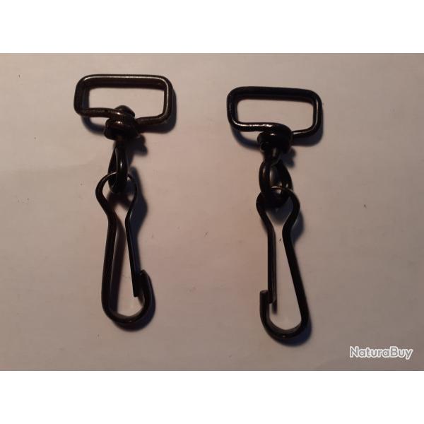 2 mousquetons tournant