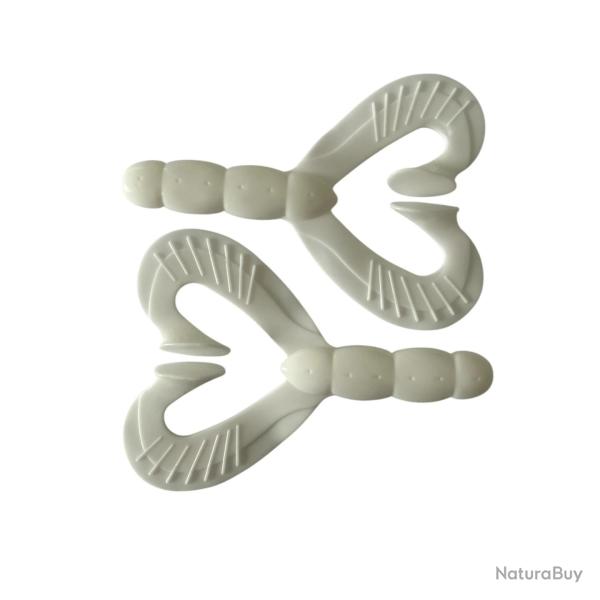 Leurre Souple Reins Rockvibe Manta 6,5" - 16,5cm 16,5cm par 2 38g #111 - Mat White