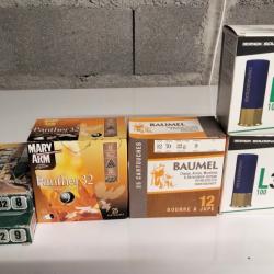 LOT CARTOUCHE CALIBRE 12/70 36G - 32G PLOMB 9