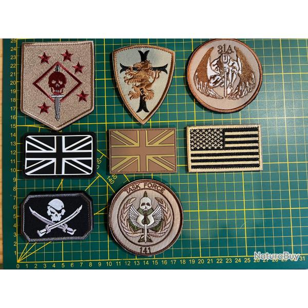 Lot 8 Insignes modernes SEAL DEVGRU MARINES TASK FORCE 141 airsoft velcro