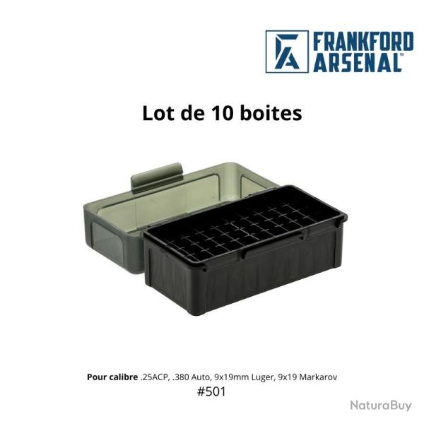 10 Bo�tes � munitions Frankford - 9x19  50 cartouches #501 - NBAL92