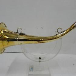 Corne compiegne laiton poli ronde 30cm