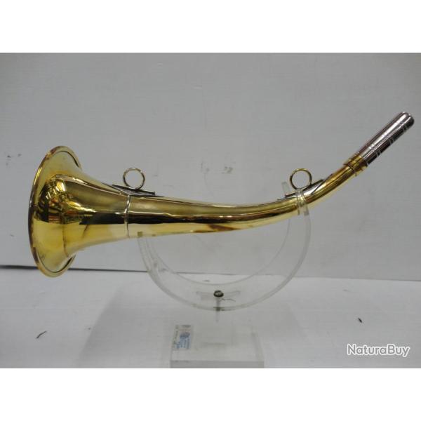 Corne compiegne laiton poli ronde 30cm