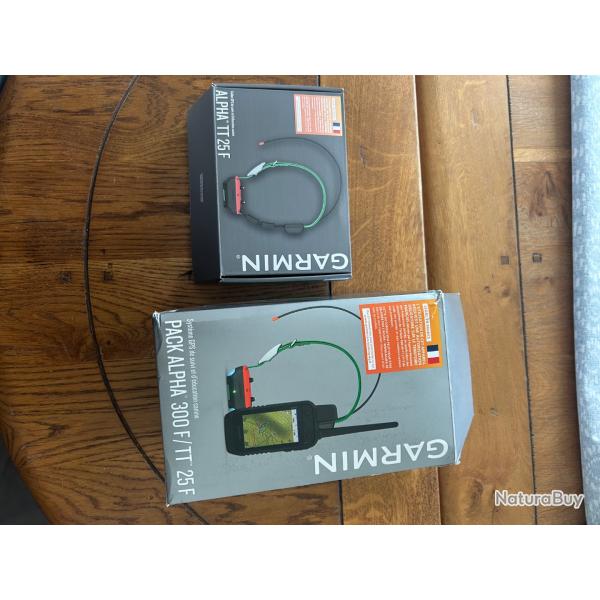 Pack GARMIN ALPHA 300 F/TT 25F + collier Alpha TT25F + carte Topo GARMIN V6 Pro France Enti�re