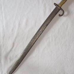 Sabre ba&iuml;onnette Chassepot model 1868 monomatricule