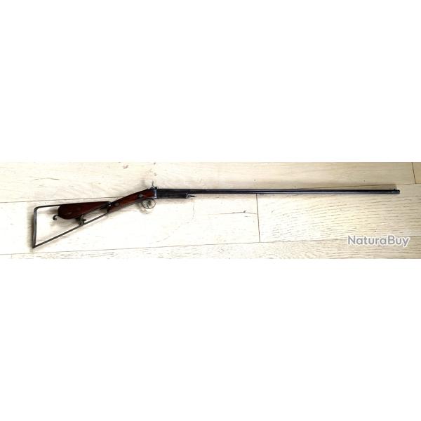 Rare fusil de jardin 8 mm � crosse squelette  Brevet GAUBERT 1860